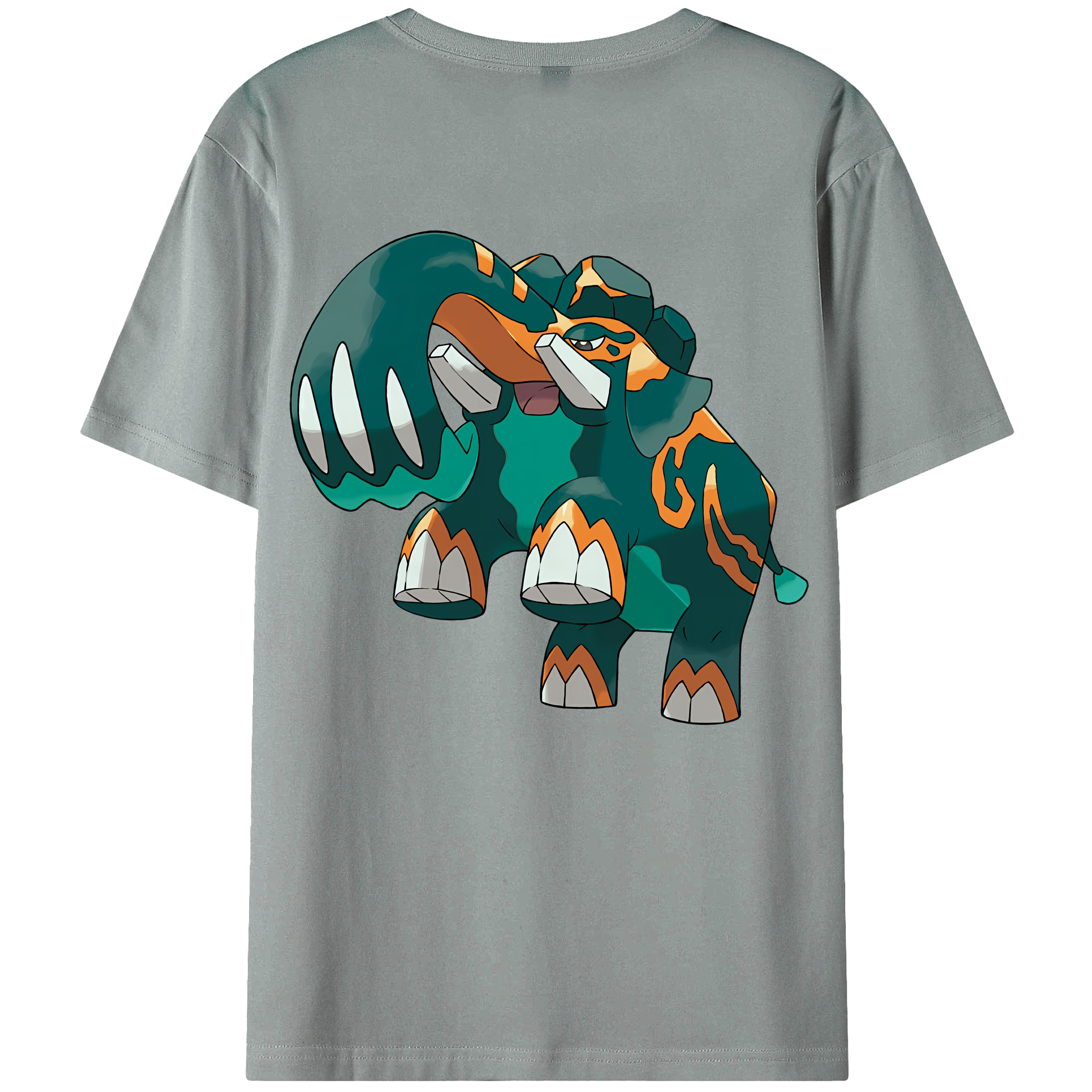 （画像用） ポケットモンスター Pokémon 綿100％ メンズ半袖Tシャツ（バックプリント） 通気性